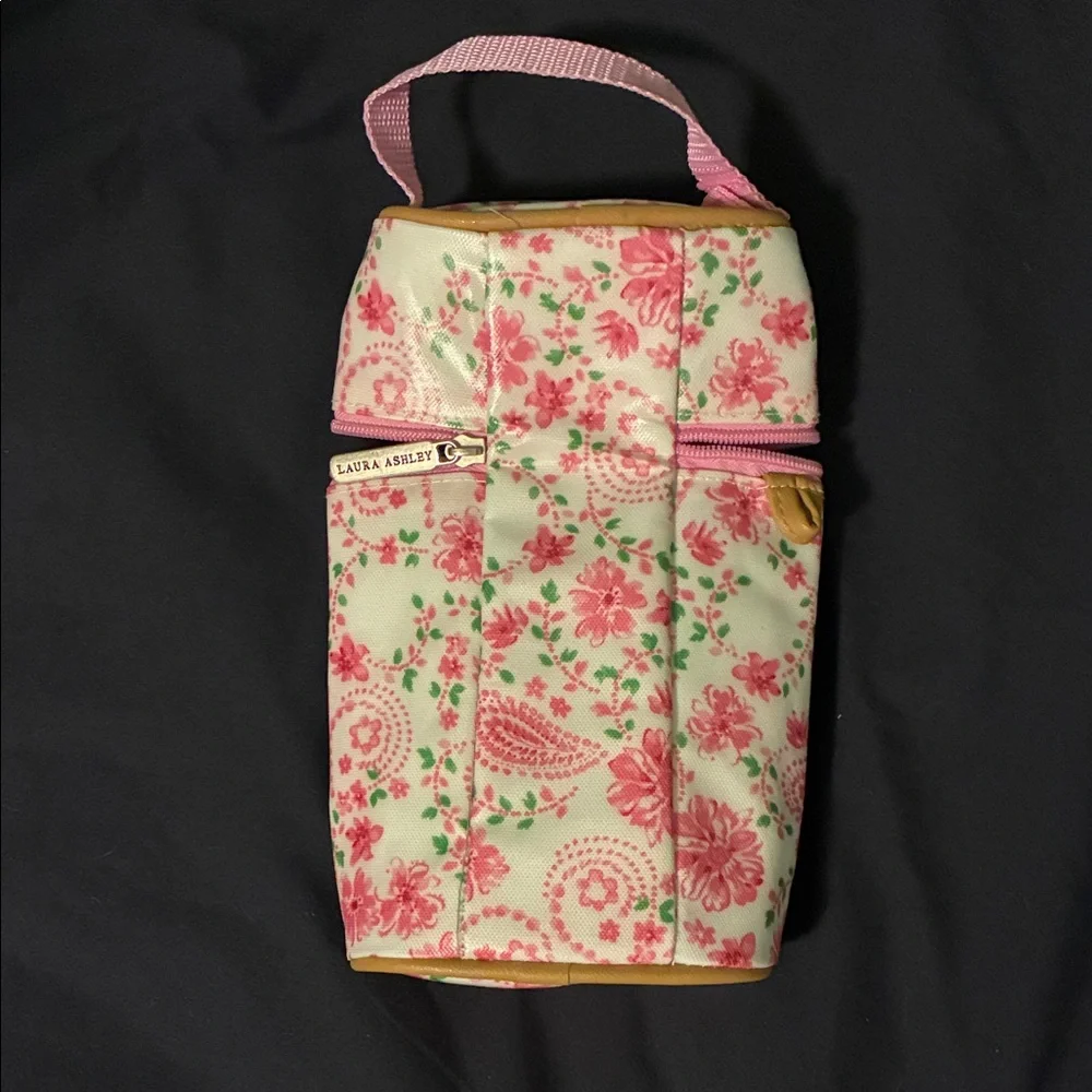 Laura Ashley Baby Floral Pink Diaper Bag Accessories 3-piece set